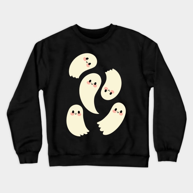 Cute Ghosts Crewneck Sweatshirt by Lobomaravilha
